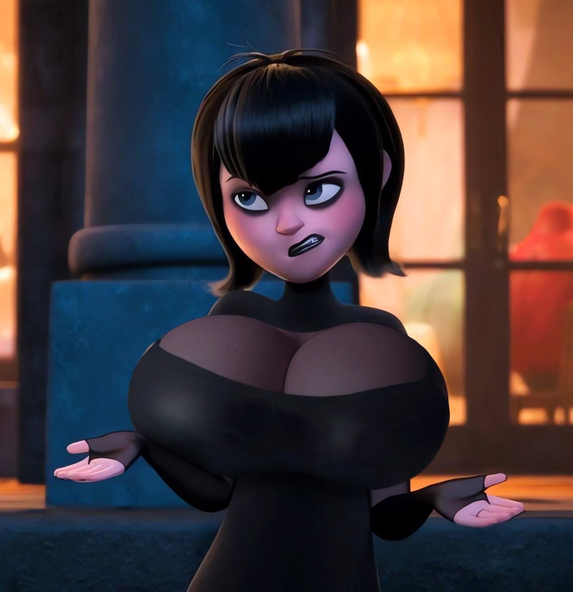 ShlockEdits's tweet photo. Hotel Transylvania Mavis is ready for the world 
(Repost)
Mavis learning about humans and how simple they are. 😑 https://t.co/2IevhFGijB
