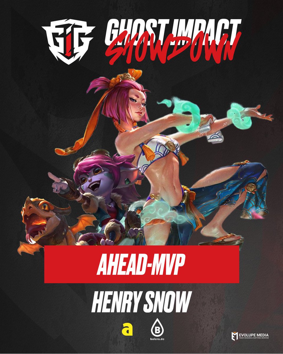 GhostImpactG's tweet photo. @EmperorsBremen und unsere Caster sind sich einig.

@HenrySnowLoL ist Most Valuable Player des Ghost Impact Showdown und sichert sich ein Cream-Filled Wafer Bar Probierpaket von @ahead_nutrition https://t.co/0cBpiIT3SI