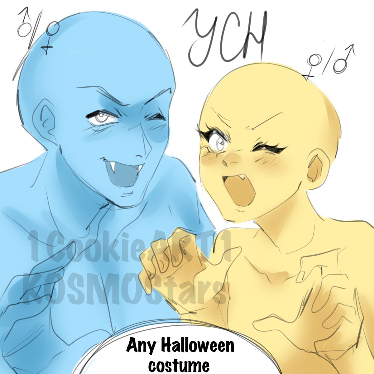 1LinHoney1's tweet photo. Vampires YCH (Halloween)
- $20 black and white sketch
- $35 color sketch with flat color (no shadows)
- $45 color sketch with shadows
- $65 line art with color and shadows
- $100 full art with background #ych #ychcommission #ych_commission #ychart #art #Commission #commissionsopen