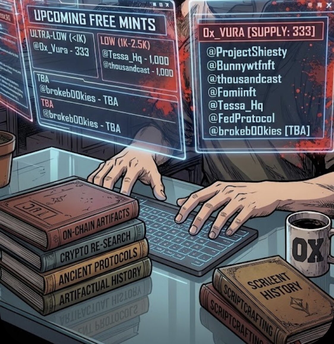 OxStank's tweet photo. FREE-MINT ALPHA 

Zero mint cost = asymmetric upside. Free mint meta has always been reviving our ecosystem. 
Here are the top projects on my radar, ranked by supply:

 Ultra-Low Supply (< 1,000)
▫️ @0x_Vura — 333
▫️ @tilithood — 444
▫️ @Sherwood_Swap — 666
▫️ @stonewatch_rh — 999

 Low Supply (1,000 - 2,500)
▫️ @Tessa_Hq — 1,000
▫️ @thousandcast — 1,000
▫️ @Fomiinft — 1,111
▫️ @GTAonRH — 2,222
▫️ @FedProtocol — 2,222

 Mid Supply (3,000 - 5,000)
▫️ @Bunnywtfnft — 3,000
▫️ @CHAPRINFT_ — 3,000
▫️ @ProjectShiesty — 3,333
▫️ @HoodVandalz — 3,333
▫️ @SheepsOnchain — 3,333
▫️ @nft_westside — 4,444
▫️ @veggie_hood — 5,000

👁️ Stealth / TBA Supply
▫️ @digitalbrid
▫️ @pigeoncrew_nft
▫️ @projectspherexy 
▫️ @vibevibefun 

Bookmark this list & set your notifications on 
Which one are you hunting WL for? 👇