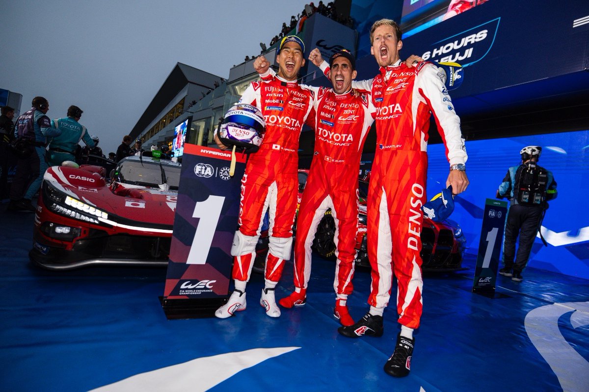 motoresapleno's tweet photo. #WEC โ #6HorasdeFuji โ #Carrera: Sorpresiva victoria de #Toyota a poco del final. #PechitoLรณpez 11ยบ en #LMGT3. #motoresapleno #automovilismo #motorsport #6HFuji
https://t.co/1K6H9iKTGg https://t.co/LDJIRjbq4t