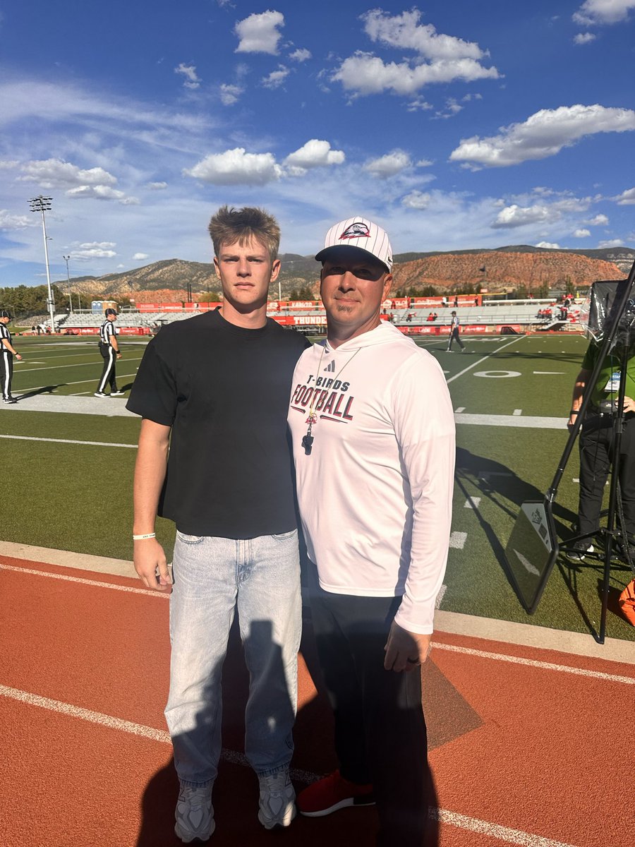 Landonwoods018's tweet photo. Thank you @SUUFB_  for an amazing game day visit! Thank you @CoachHuntSUU and @delanefitz for the opportunity to come down and see a great school! https://t.co/g0WLXp0JHY