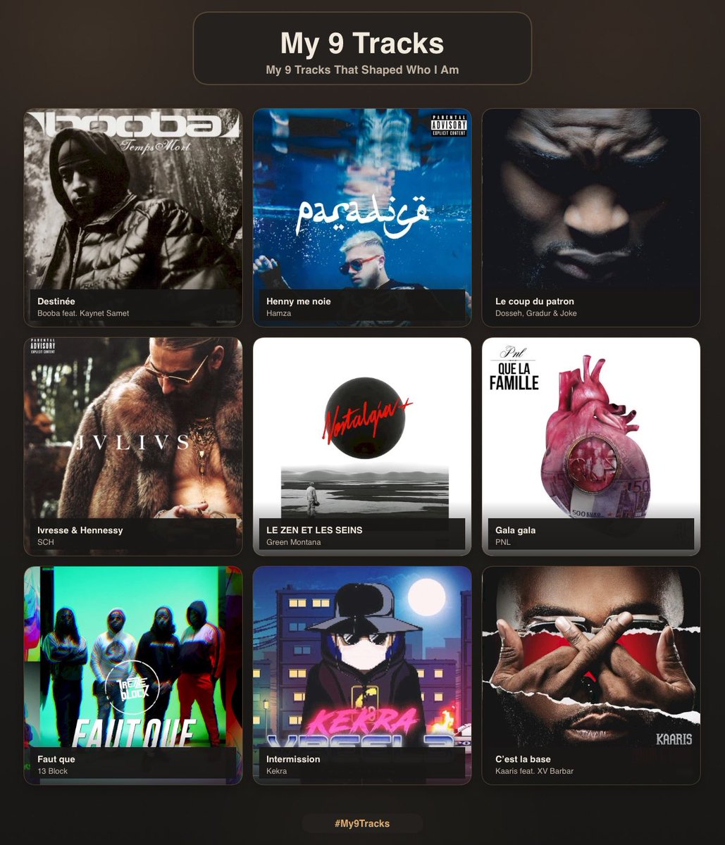 barcel0na92's tweet photo. my 9 tracks that shaped who I am https://t.co/dkpgphbQO4