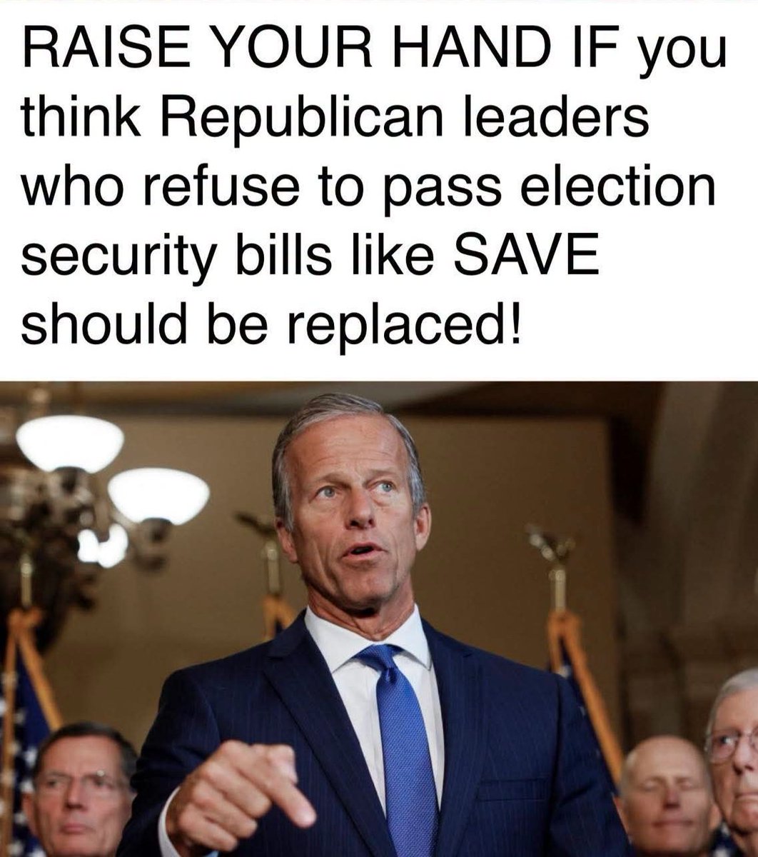 EliteMan091's tweet photo. 🚨 PASS THE SAVE ACT NOW!

​Senate Republicans hold a 53-seat majority, yet voter ID and proof of citizenship laws are still being delayed. 🗳️🇺🇸

​American voters demand ballot integrity—not procedural excuses from Washington committee rooms. It's time to bring the SAVE Act to the floor!

​💬 Should Republican leaders who refuse to pass election security bills like the SAVE Act be REPLACED?