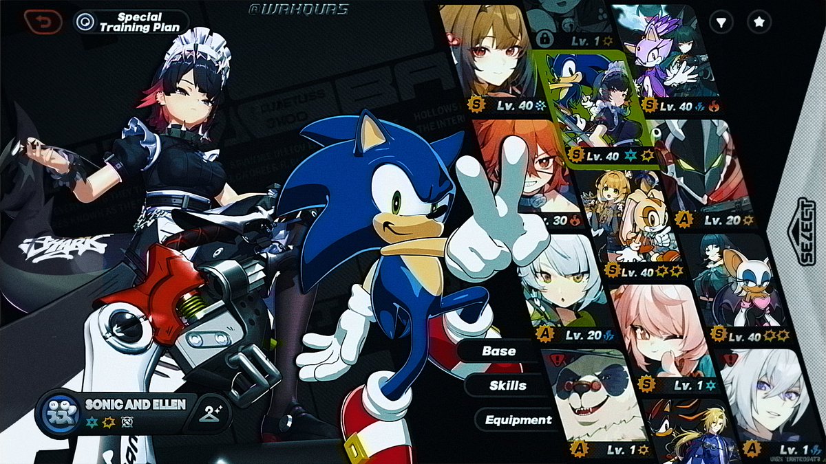 Wahvys's tweet photo. Yo what if Zenless zone zero collab with 
Sonic the hedgehog #ellenjoe #ZenlessZoneZero‌ #aero #Sonicthehedgehogㅤㅤㅤ https://t.co/UbxR7yQ2ad