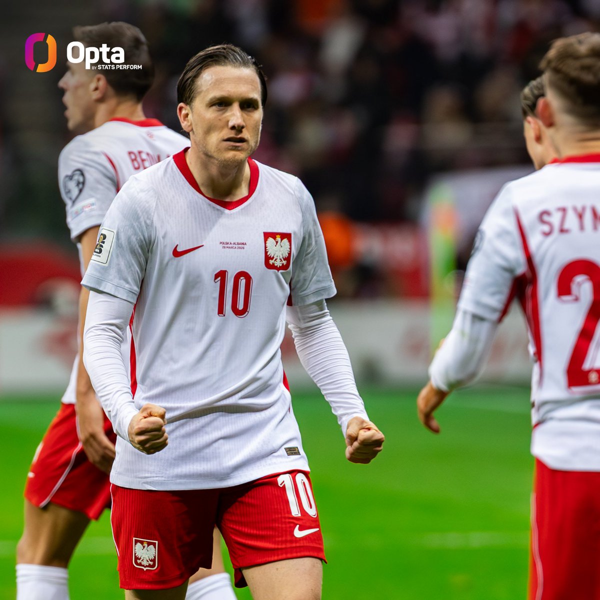 OptaJerzy's tweet photo. 26 - tyle celnych podań wykonał w pierwszej połowie Piotr Zieliński, notując 100% skuteczności (26/26).

Bezbłędny. https://t.co/kvVhgWAbya