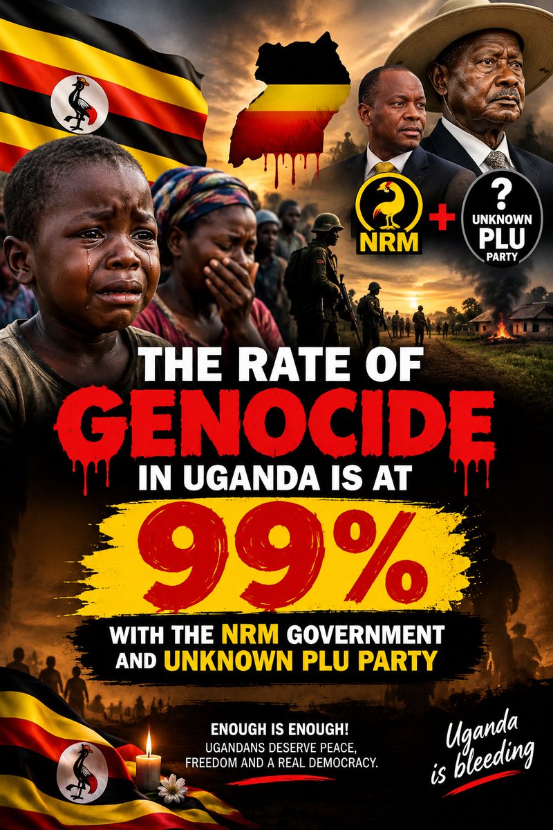RTimee76420's tweet photo. @UN_Spokesperson @antonioguterres @UN_Photo Uganda is bleeding 
Stop genocide 
Free the oppressed citizens https://t.co/RzK52dWuOK