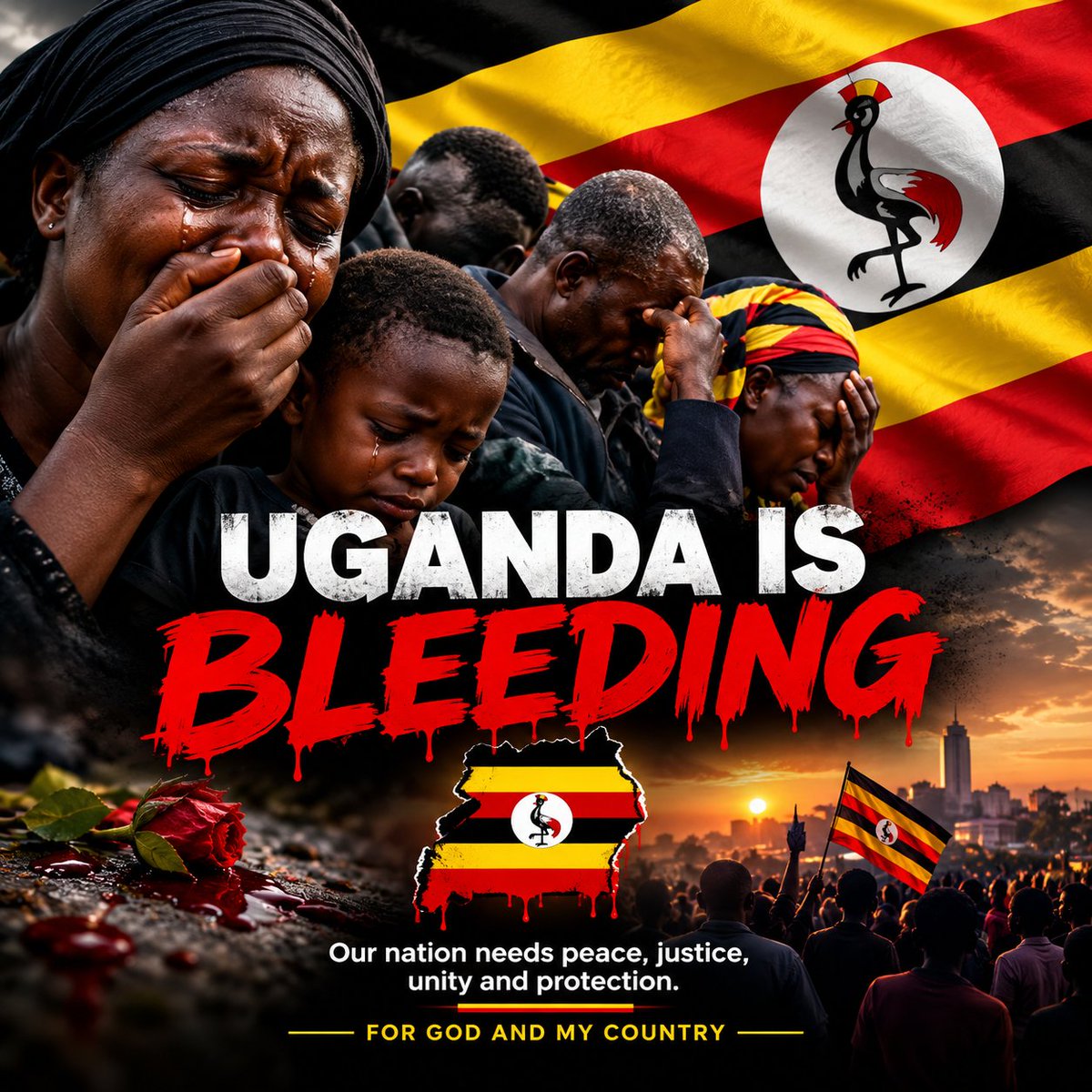 RTimee76420's tweet photo. @UN_Spokesperson @antonioguterres @UN_Photo Uganda is bleeding 
Stop genocide 
Free the oppressed citizens https://t.co/RzK52dWuOK