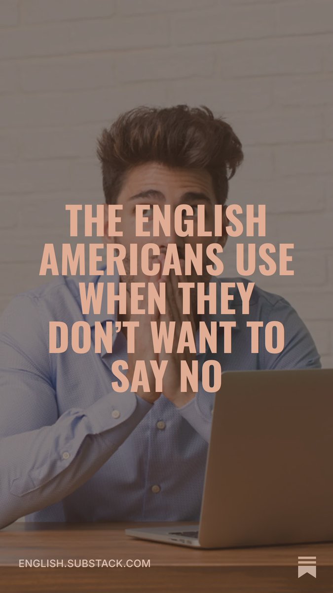 LanguageSuccess's tweet photo. Useful #English - Ever notice that Americans can say “no” without actually saying “no”? “I’d love to, but…”, “Let me think about it,” and “I’m pretty tied up this week” can carry more meaning than the words suggest. 
👇 Explore more in our latest lesson:
https://t.co/4BGCNSR6hU https://t.co/krS2htmO3z