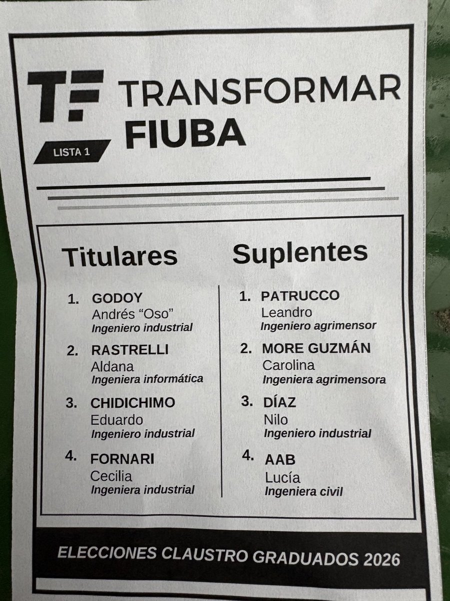 IngMiguelPonce's tweet photo. #AHORA votando #Lista1 #TRANSFORMAR FIUBA en Elecciones Claustro de #Graduados de @ingenieriauba | INVITO a los colegas @GraduadosFIUBA a votar, esta semana, en Paseo Colón y Las Heras‼️ https://t.co/JzUOhQb7i6