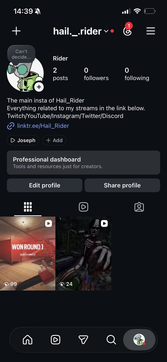 2HailRider3's tweet photo. Made new socials to post clips and promote my twitch streams and vods in YouTube https://t.co/PV0T5scEvD