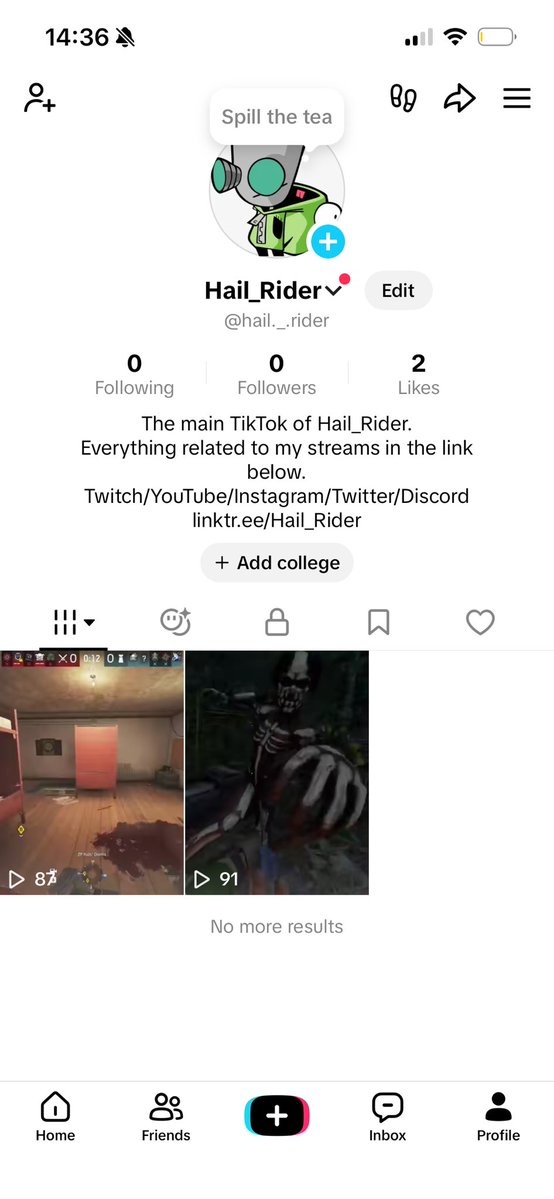 2HailRider3's tweet photo. Made new socials to post clips and promote my twitch streams and vods in YouTube https://t.co/PV0T5scEvD