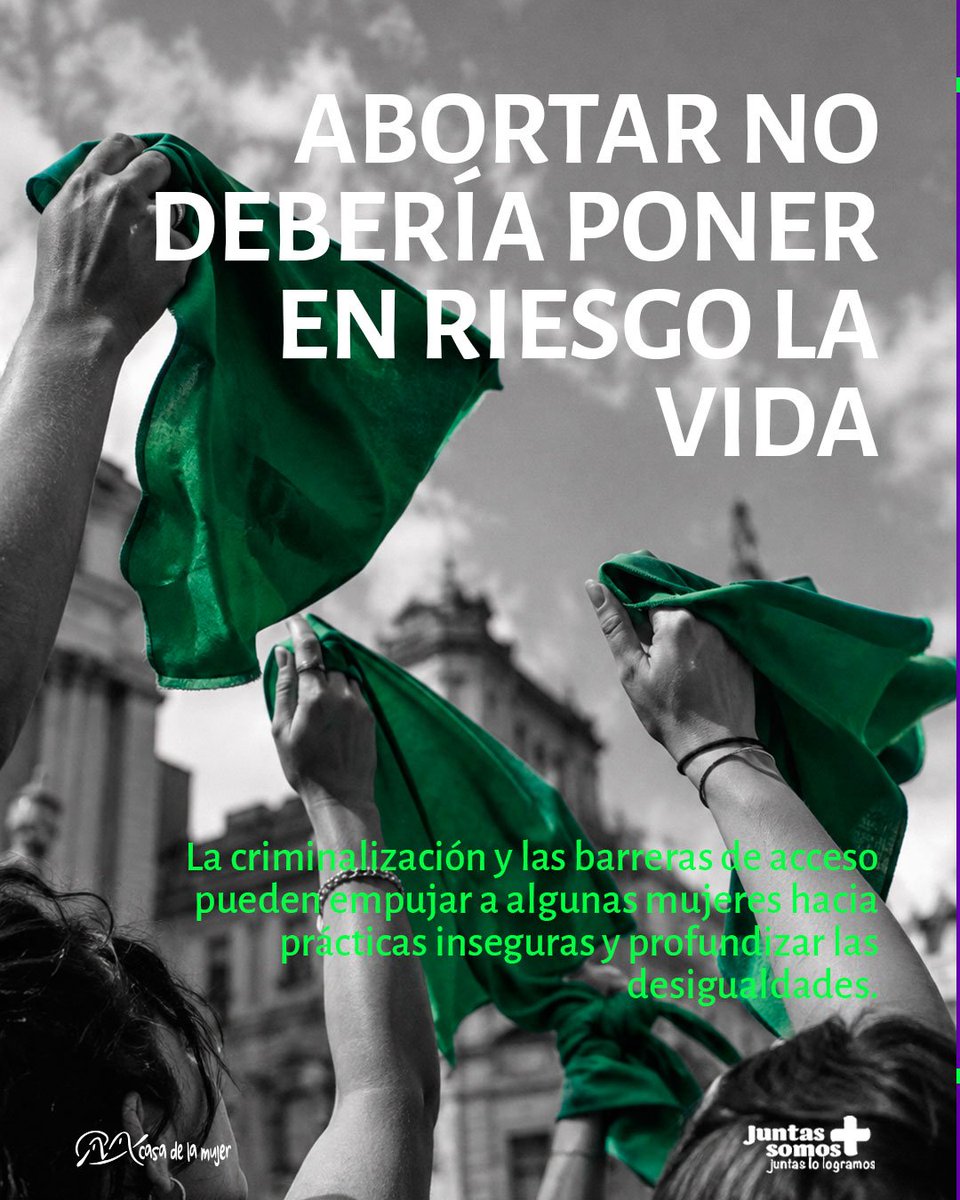 casa_la's tweet photo. 28S | Día de Acción Global por el Aborto Legal, Seguro y Gratuito 💚💜
El acceso a un aborto seguro no debería depender de cuánto dinero se tiene, dónde se vive o de las barreras que imponga el sistema. Cuando existen obstáculos, las desigualdades se profundizan y quienes enfrentan mayores condiciones de vulnerabilidad son quienes cargan con las consecuencias.
Este 28S recordamos que decidir sobre nuestros cuerpos también es un derecho.