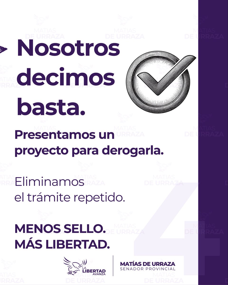 Matiasdeu's tweet photo. La Provincia te pide el mismo papel dos veces. Y si no lo traés, no cobrás. 📄📄
La Ley 10.490 se sancionó en marzo de 1987 y sigue vigente. Obliga a toda empresa que participe en licitaciones de obras, trabajos o servicios públicos a presentar los comprobantes de pago de sus obligaciones laborales y previsionales para inscribirse en los registros de proveedores, para que le adjudiquen, y de nuevo, periódicamente, durante el contrato. Si falta un papel, no le visan los certificados para cobrar.
¿El problema? Esas empresas ya están registradas, habilitadas y controladas por los organismos de fiscalización laboral y previsional. El Estado les pide que demuestren lo que el propio Estado ya controla.
Por eso nosotros presentamos el proyecto para derogarla. No eliminamos ningún control: los controles siguen, y los hace quien corresponde. Lo que eliminamos es la burocracia duplicada que frena la obra pública y le complica la vida al que trabaja.
Menos sellos, más obra. 💪
#Legislatura #ProvinciaDeBuenosAires #MenosBurocracia