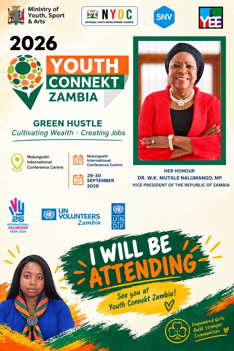 mcchimba's tweet photo. See you at Youth Connekt Zambia! 🇿🇲
#YouthConnektZambia #GreenHustle #YouthLeadership https://t.co/0U4LkrJiwP