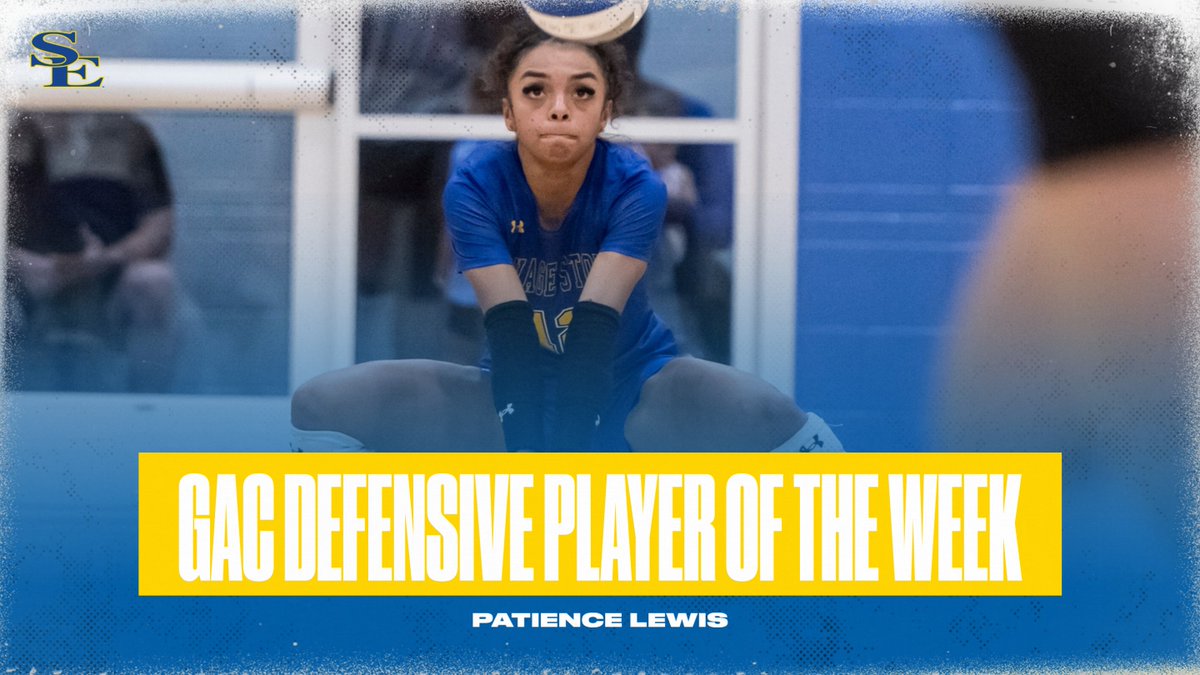 SavageStormVB's tweet photo. Congratulations to Patience Lewis on being named the GAC Defensive Player of the Week! 

📰: https://t.co/rtsC2p5dYi

#GoSoutheastern l #TakeCover https://t.co/d8fkl2SCUp