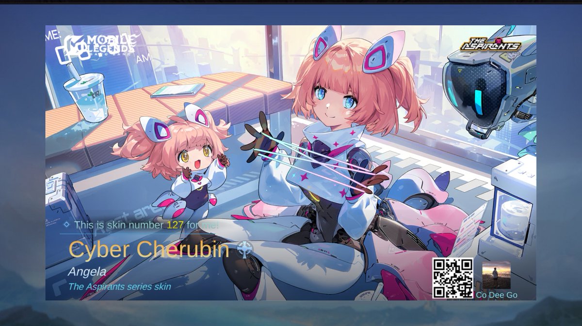 codeeGO20's tweet photo. I just obtained a new skin Cyber Cherubin in Mobile Legends: Bang Bang! Let's face off against the world's best MOBA players together! 
https://t.co/sNRARSuEWR https://t.co/OIRDvjFRTD
