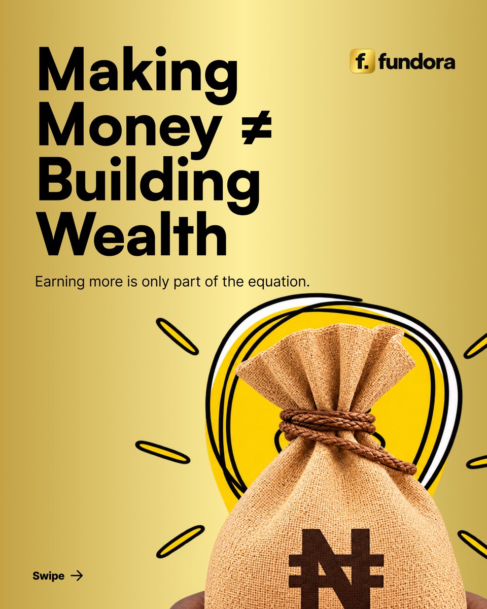 Fundora_HQ's tweet photo. Salary comes in. Somehow, three days later, it’s gone. 

Making money is one thing. Knowing what to do with it is another.

Don’t let your money stop at the next paycheck. Thread👇🏿

Visit → https://t.co/eTOvADos0y

#Fundora #BuildWealth #Fintech #FinancialClarity https://t.co/zZCgXNLIeb