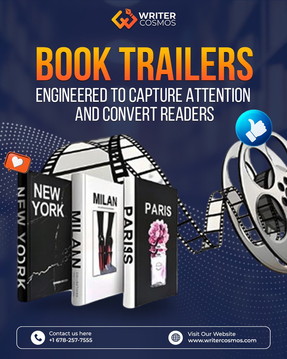 writercosmos's tweet photo. A reader often meets your story before they ever open the book. We create cinematic book trailers that capture the tone, tension, and world you built, feeling like a promise the pages keep.

Visit https://t.co/UVChtvzQGo or call +1 (678) 257-7555.

#BookTrailer #WriterCosmos https://t.co/hT5C2hevxF
