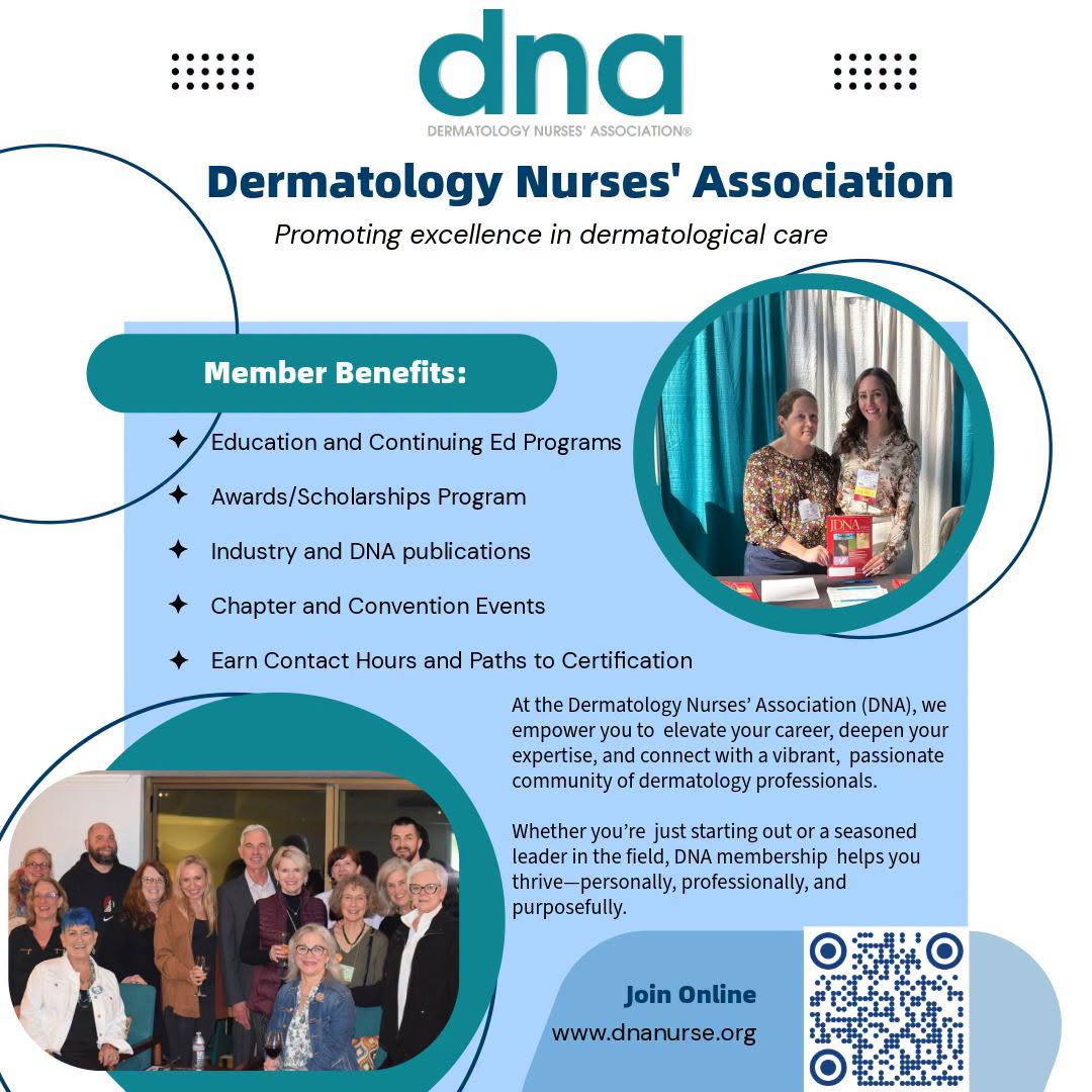 DNAnurses's tweet photo. Advance your career. Expand your network. Help shape the future of dermatology nursing.

Your expertise belongs here. Join DNA today and grow alongside dermatology nursing professionals who share your passion and purpose.

https://t.co/3H2hIHPywG https://t.co/AatlnQIRYr