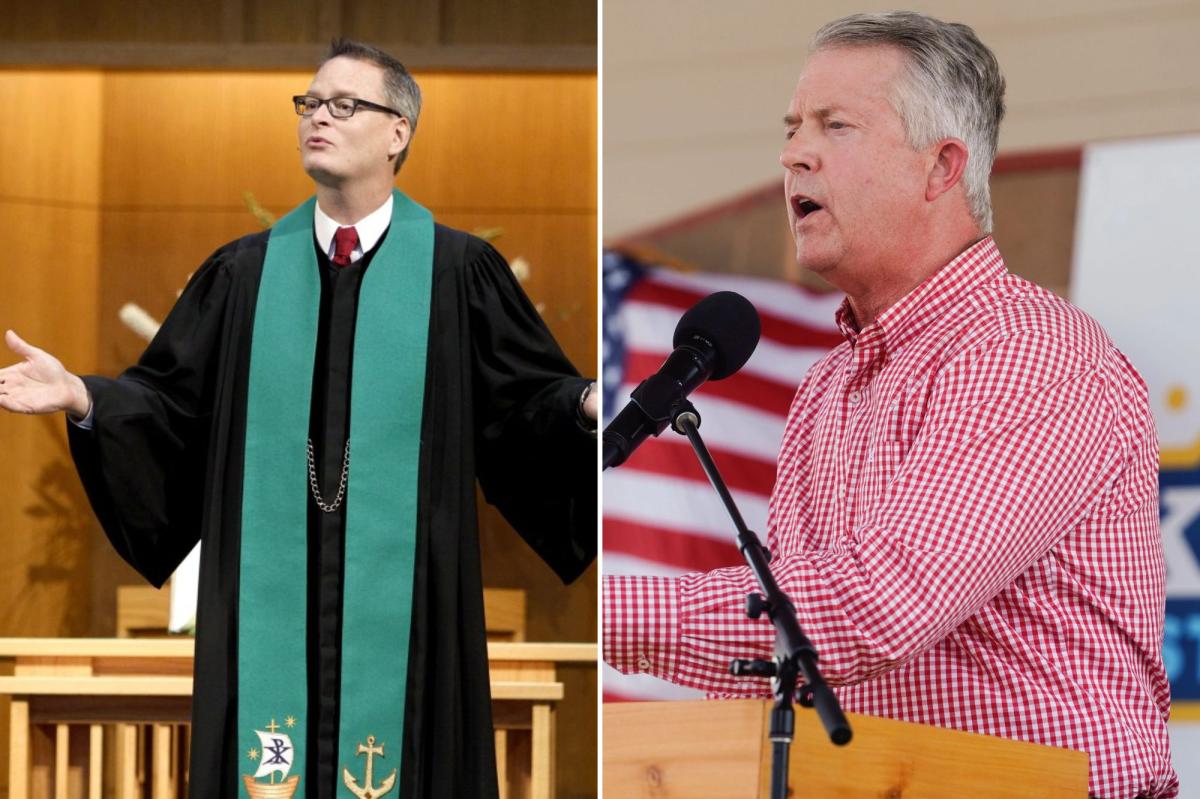 nypost's tweet photo. Woke megachurch pastor trying to unseat Kansas GOP senator called on congregation to repent for driving, eating beef https://t.co/hTM4FQr49S https://t.co/cQhq2pz6uU