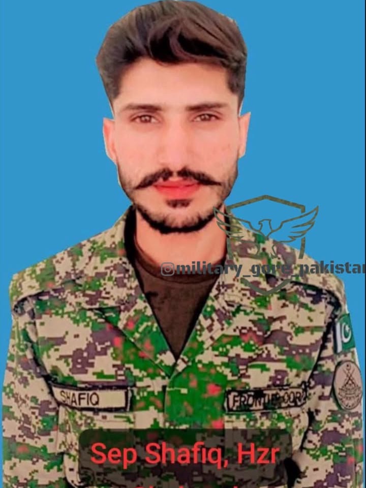 roy_afk's tweet photo. Photos of the three security personnel who lost their lives in an IED blast targeting a security forces’ BD party in Mamadgat, near 114 Brigade
• Naib Subedar Aktar Baz 
• Lance Naik Mohib Din 
• Sepoy Shafiq https://t.co/89Hmq3bC4o