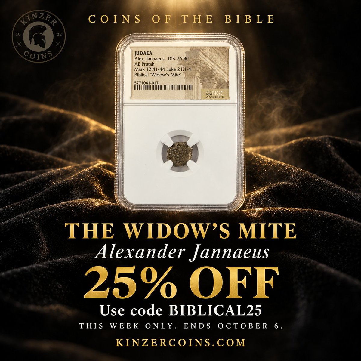 KinzerCoins's tweet photo. Two coins from the world of the Bible. Herod the Great, king at Jesus's birth, and the bronze traditionally called the Widow's Mite. 25% off both, code BIBLICAL25.

https://t.co/AjDJfsHp1y
https://t.co/7pkT8gUF4A https://t.co/bikze9UAwy