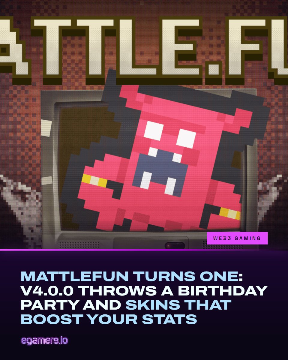 egamers_io's tweet photo. #MattleFun v4.0.0 opens its anniversary update π
π Birthday Party theme marks year one
ποΈ Stat-boosting Shop skins risk pay-to-win
β³ More #MATTLETurnOneUp waves coming, no date yet
https://t.co/UO6IcWKiPq https://t.co/4Vf1H6uNc9