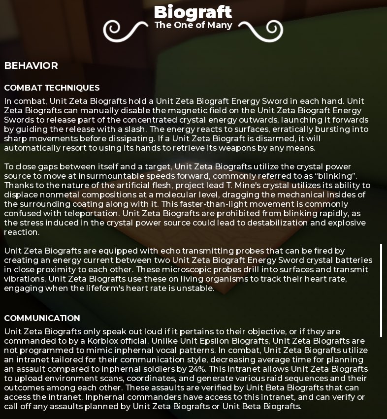 Mayhem_Maus's tweet photo. I can tell you enough of us Biografts have the lore page already but I guess it hasn’t been posted around yet? so here’s my donation while I’m lurking. https://t.co/tc91M4bImG