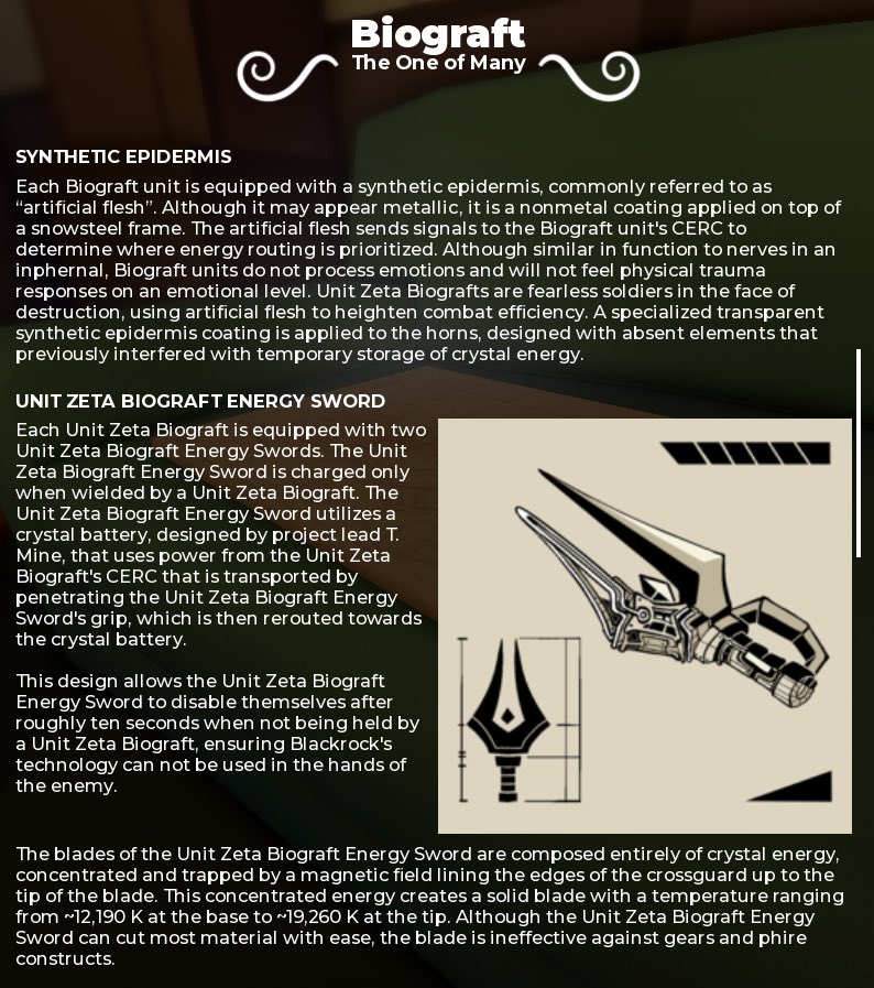 Mayhem_Maus's tweet photo. I can tell you enough of us Biografts have the lore page already but I guess it hasn’t been posted around yet? so here’s my donation while I’m lurking. https://t.co/tc91M4bImG
