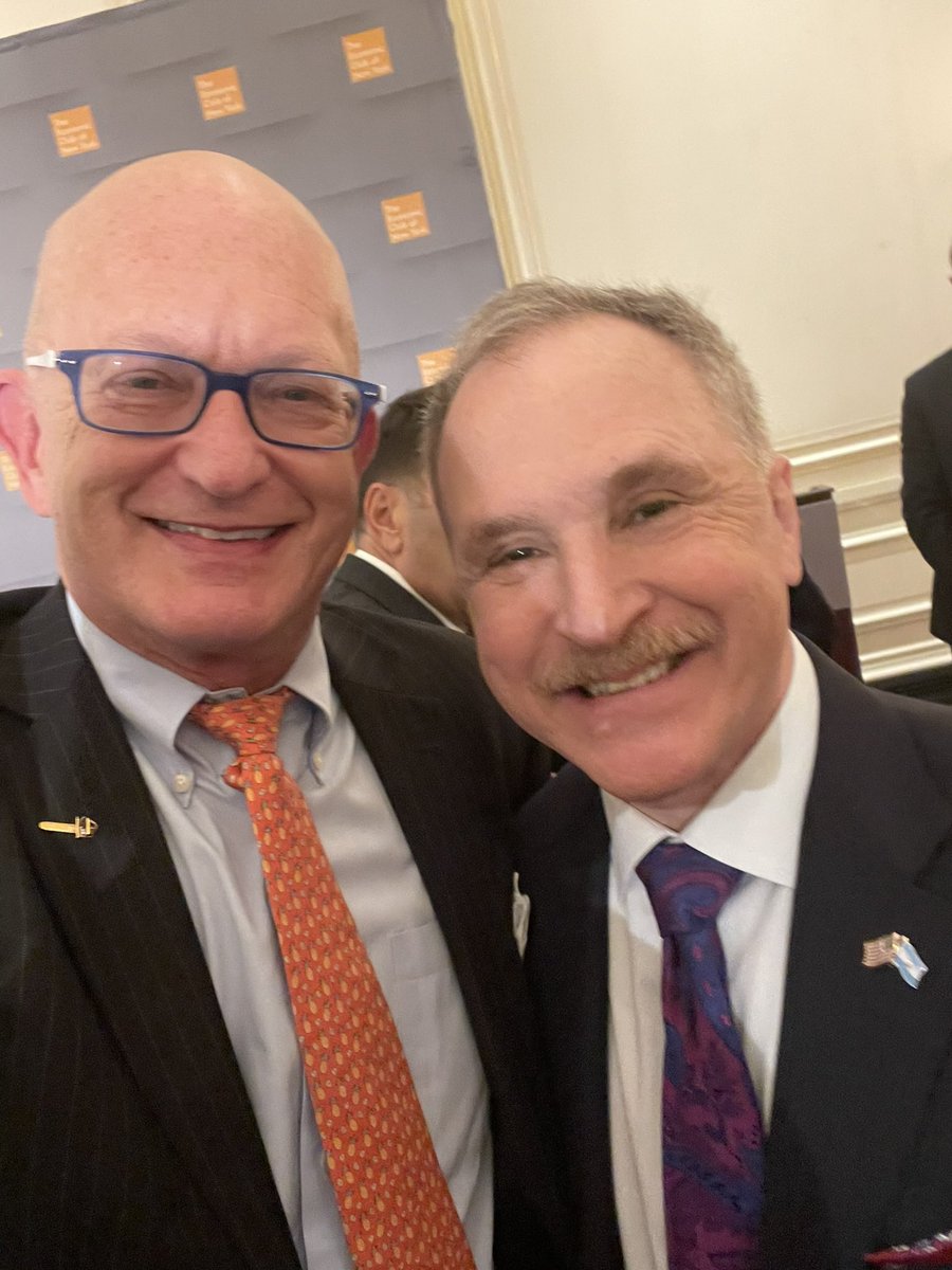 MurryStegelmann's tweet photo. Great luncheon speech by President Javier Milei at my Economic Club of New York .  His agenda of more capitalism and less government is raising living standards .  His clarion remarks are like those of Moses - leading the people of the west to the Promised Land of freedom and opportunity .  Manalapan’s   Peter Lamelas is our Ambassador.