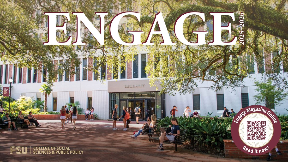 FSUCOSSPP's tweet photo. The 2025–2026 issue of Engage Magazine is here! Read about COSSPP’s impact across Florida, civil discourse initiatives, student leaders in Bellamy, and our 2026–2027 Distinguished Alumni.

🔗 Read the digital issue: https://t.co/xpRoWXDUzt https://t.co/Iato6lsDZU