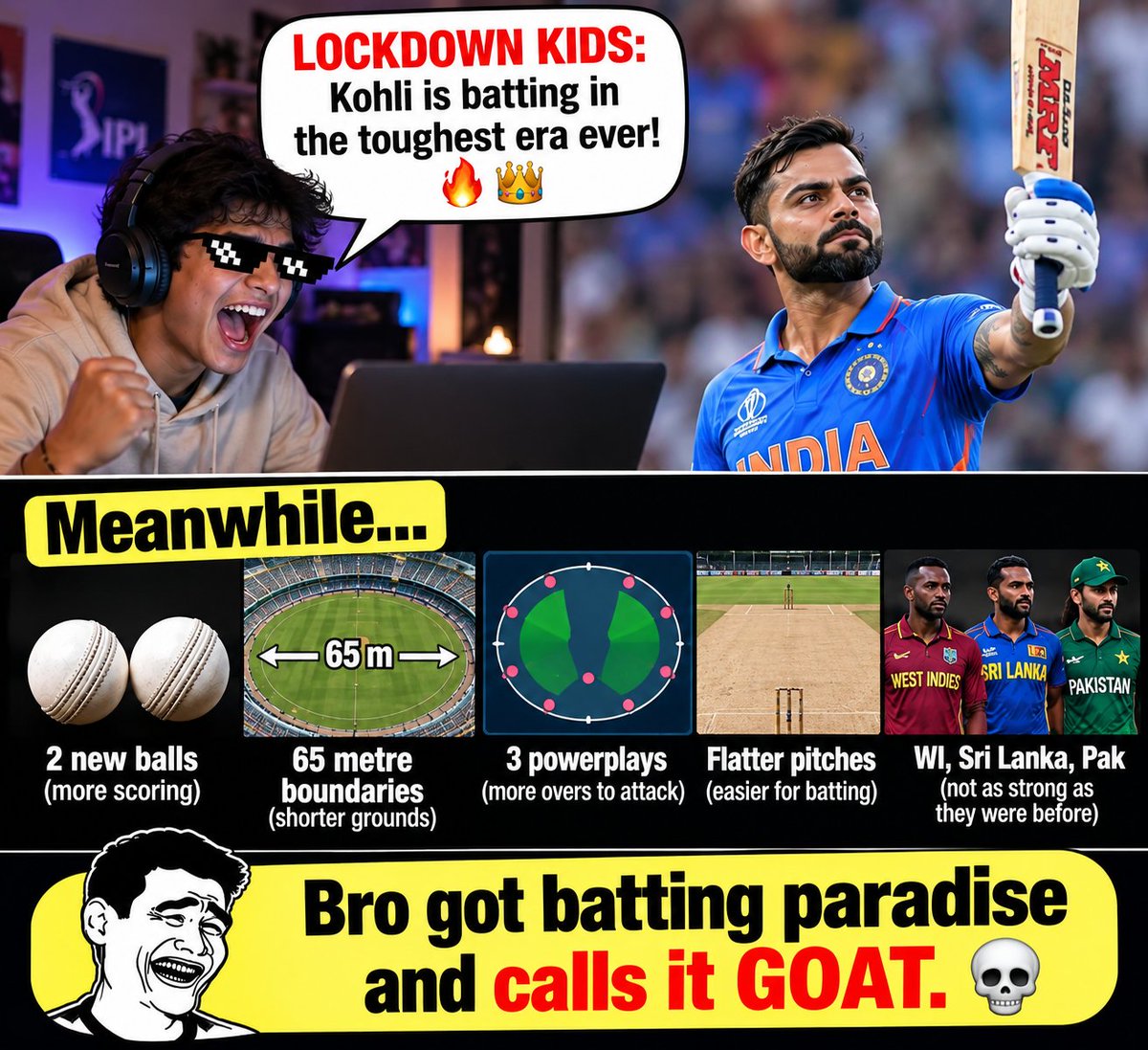 AlwaysAkshay5's tweet photo. @1988Sellmo52549 @shrikantd31 @imVkohli Minnows basher Cooliee😂🤣😂🤣 https://t.co/xPAHxkhz2S