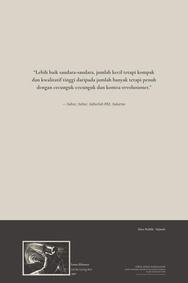 masasilamdotcom's tweet photo. 𝐒𝐮𝐛𝐮𝐫, 𝐒𝐮𝐛𝐮𝐫, 𝐒𝐮𝐛𝐮𝐫𝐥𝐚𝐡 𝐏KI
oleh 𝐒𝐮𝐤𝐚𝐫𝐧𝐨

Format: EPUB
Ilmu Politik · Sejarah  ~13 mnt · 2.602 kata
Terbit pertama: 1965 (Yayasan Pembaruan)
Berdasarkan arsip: Marxists Archive (https://t.co/crdOJuy2sb)

Baca dan unduh gratis di:
https://t.co/0y24kW6VRJ https://t.co/Nnehm19Vq1