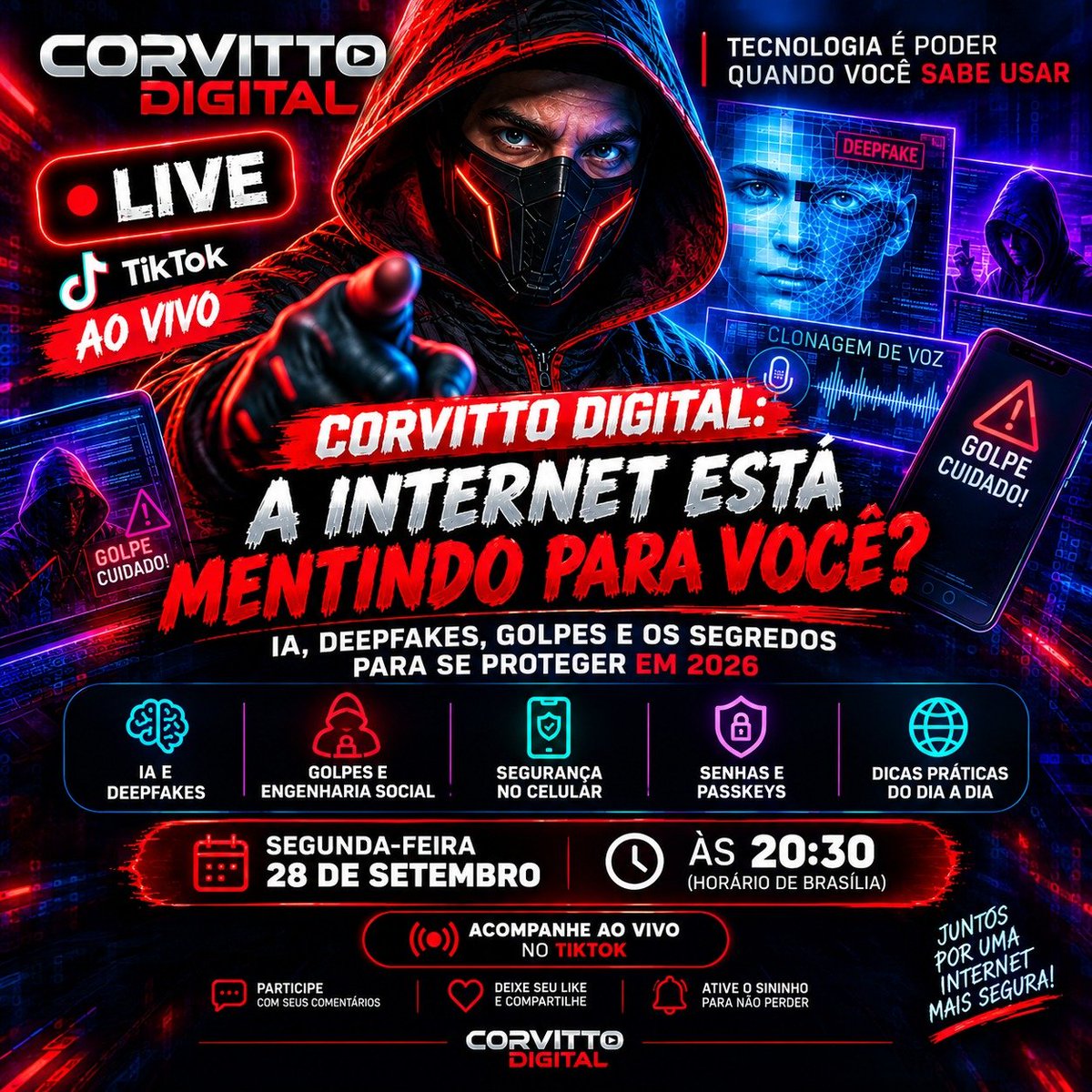 CorvittoDigital's tweet photo. Você não pode perder por nada HOJE! como não conseguimos fazer por aqui ainda, no nosso multiverso paralelo conseguimos fazer, venha É HOJE! #live #tiktok #aovivo #corvittodigital https://t.co/vxYuxLdoiE