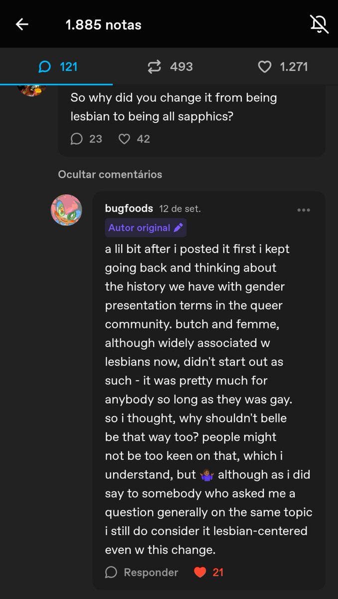 butchfemmebis's tweet photo. slightly on this topic, STOP spreading the lie that "bi women harassed the creator of belle to make it more inclusive". they did it themselves, they did it A YEAR AGO before it even reached twitter, and they did it because they RESEARCHED and learned femme was always inclusive https://t.co/1WFjSVygKU