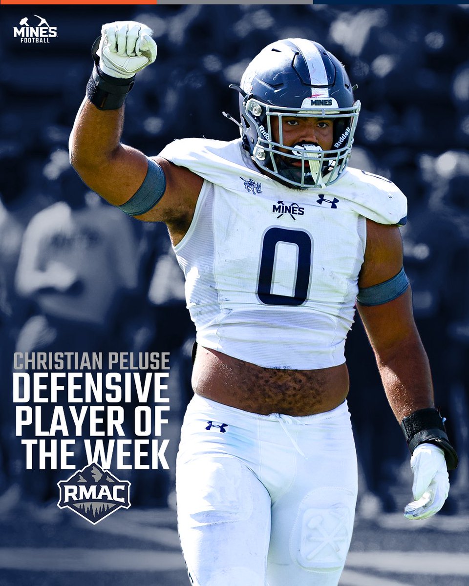 MinesFootball's tweet photo. Agent 0️⃣

⚒ 7 tackles, 2 for loss, 1 sack
⚒ 3 QB pressures
⚒ Led a D that limited Chadron St. to 39 rushing yards

#HelluvaEngineer⚒️ https://t.co/KDeFxI3RWn