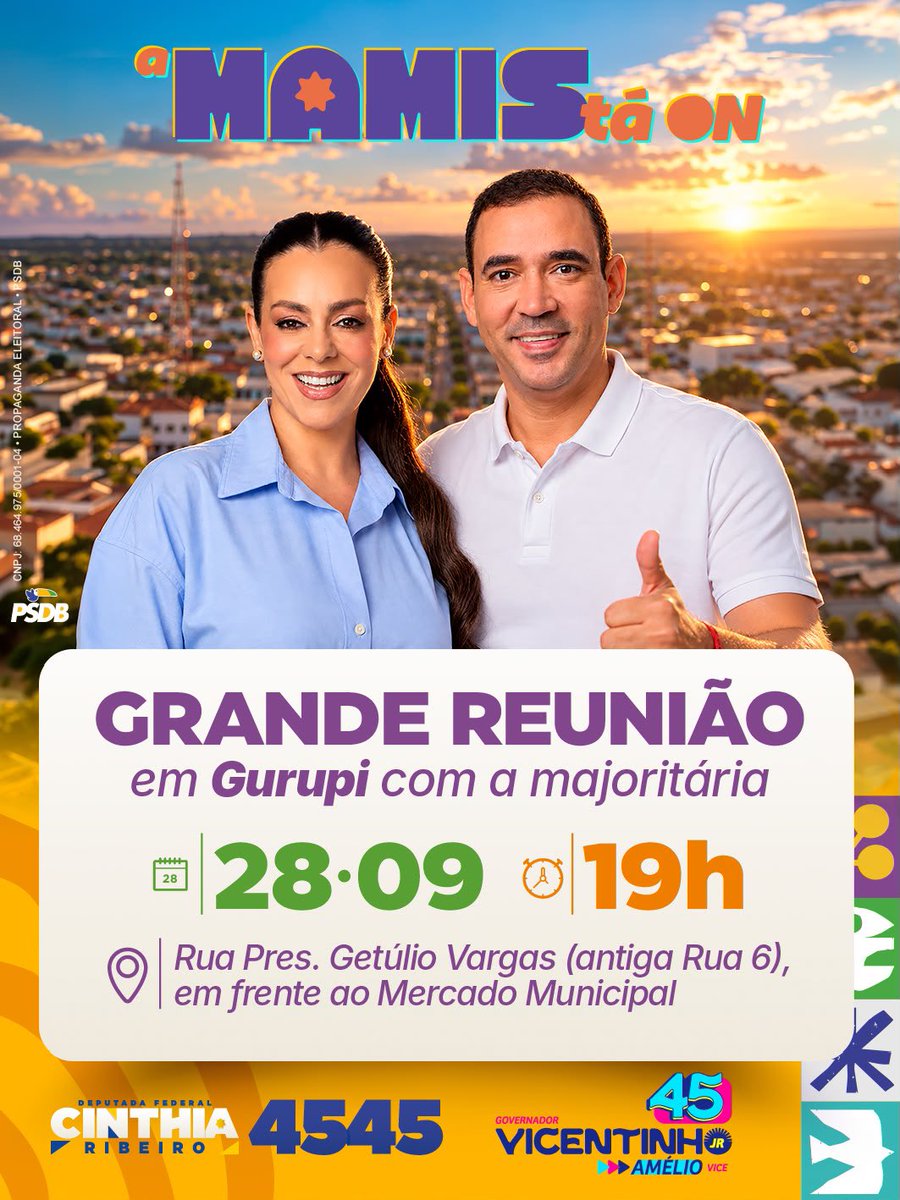 AcervoDaMamis's tweet photo. 🚨 PLANTÃO DO ACERVO: 

Ultima reunião da tour da majoritária em Gurupi antes da eleição e, claro, mother estará presente. 💅

Hoje, 19h, em frente ao Mercado Municipal.

Gurupi, prepara porque a Mamis tá ON. 🔛💜 https://t.co/egMAacY6Wo