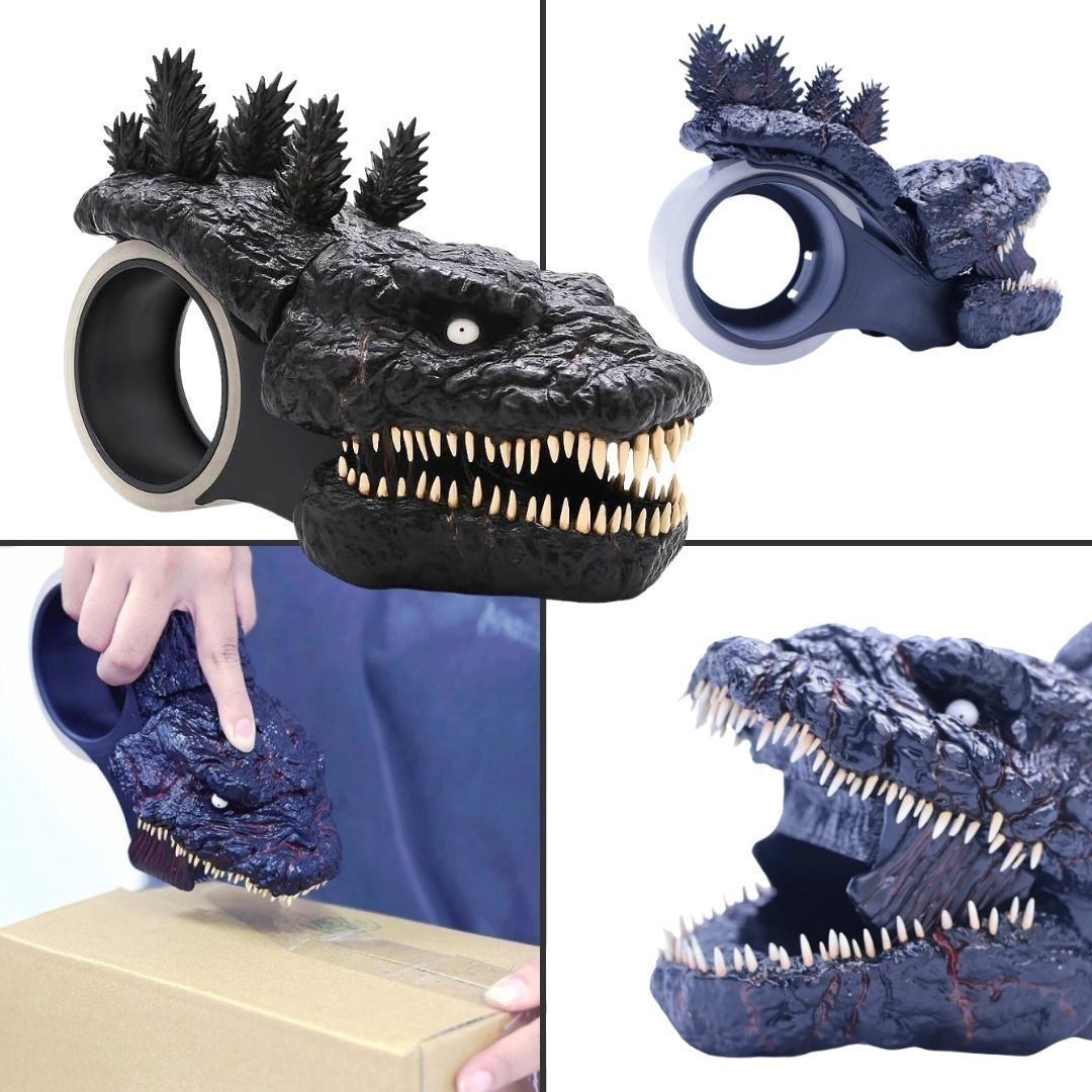 mecchaJP's tweet photo. 🦖✂️ Forget destroying cities. Godzilla has tape to cut. 
Godzilla Tape Cutter - Shin Godzilla ✨️ Check it out at the link below!
🛑 https://t.co/Do2P29tU8c 

#Godzilla https://t.co/T1kTBkMj6z