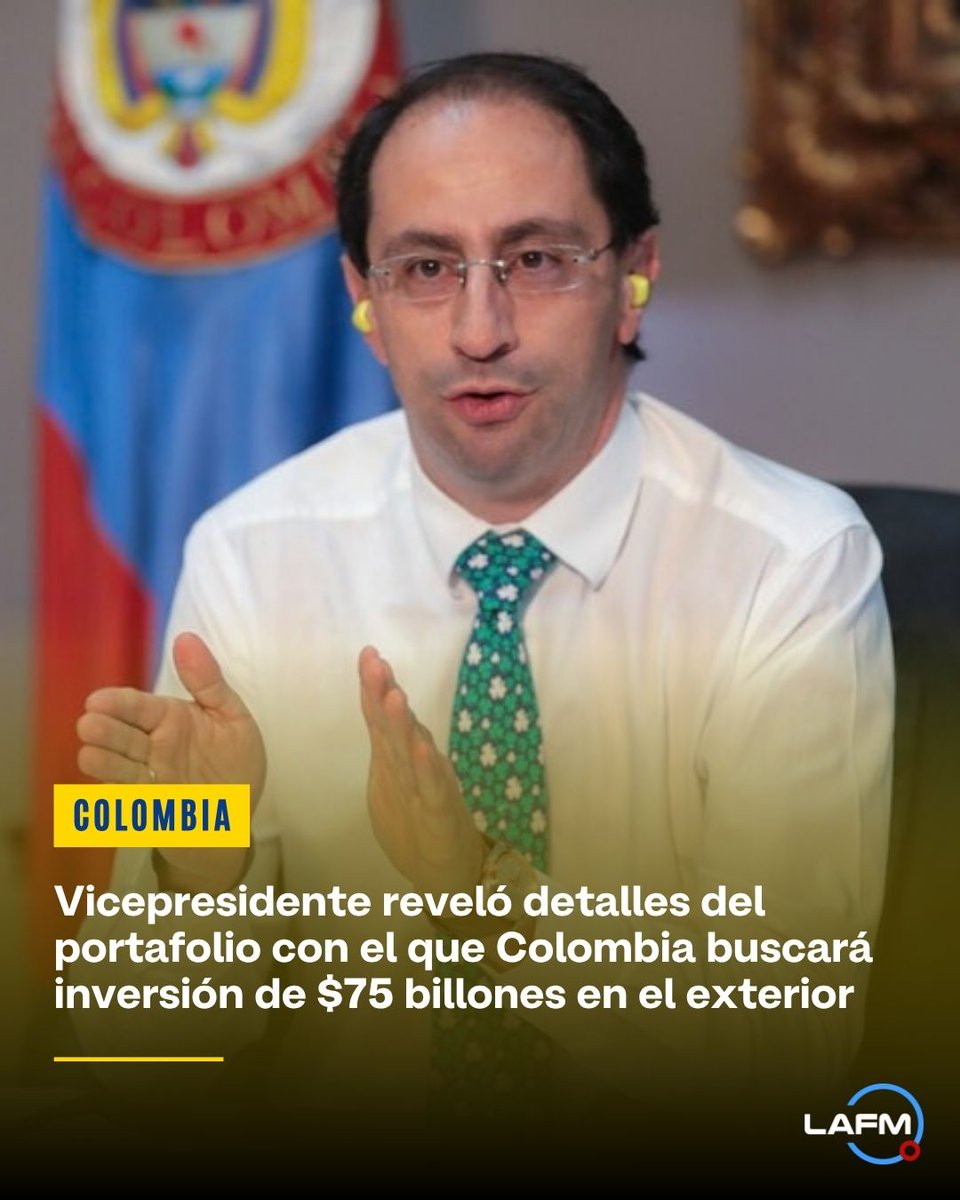 lafm's tweet photo. #Colombia |💰 En diálogo con #LaFM, el vicepresidente José Manuel Restrepo entregó detalles del plan con el que el Gobierno nacional buscará recibir inversión extranjera.
Todo sobre esta noticia en el link aquí: 👉 https://t.co/AbHnyz2s4j https://t.co/TRxXkSRtYb