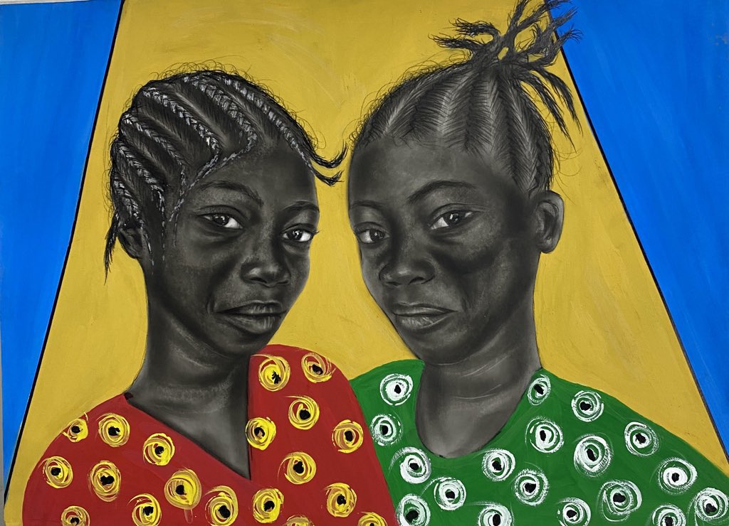 Lammie_Art01's tweet photo. Funny enough, I used the same reference picture to draw this twins, but I decided to change their hairstyle and dress colour. 

Which of the hairstyles do you like? 

Koroba or Shuku? https://t.co/ioV7wzrXaO