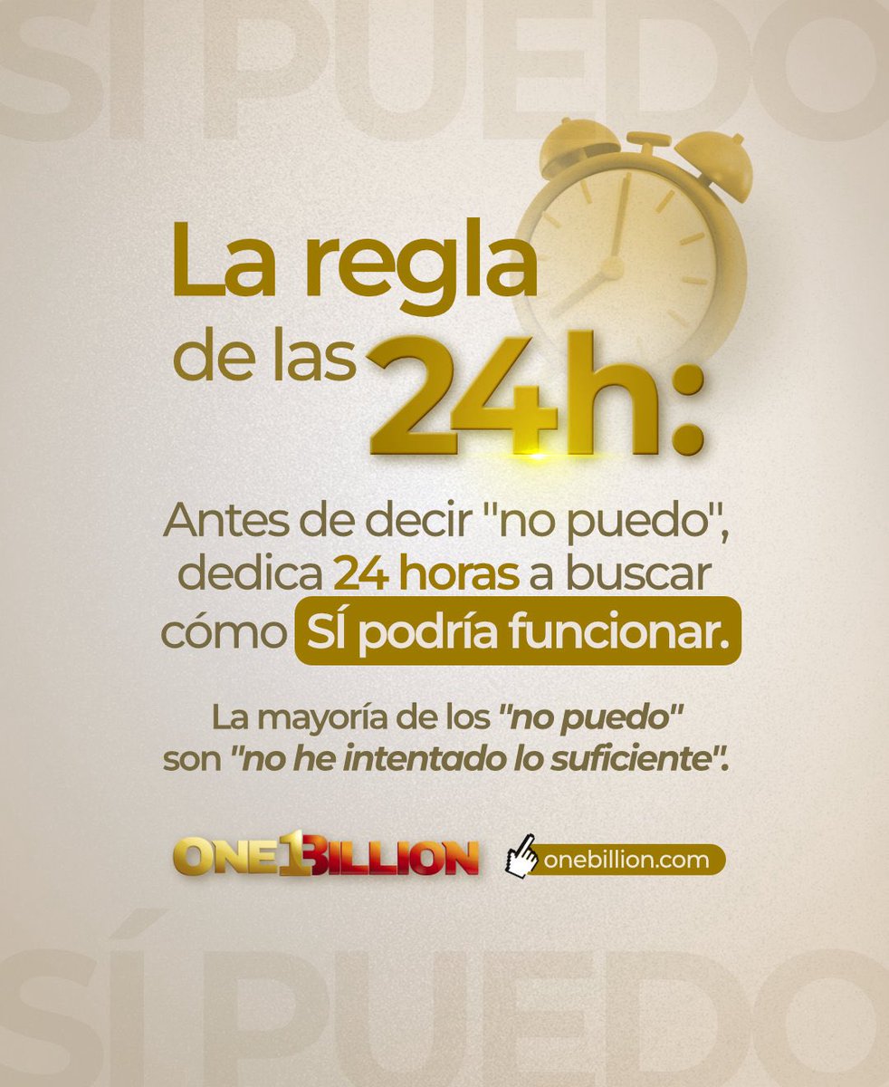 OneBillion1B_'s tweet photo. Nuestro cerebro disfraza el miedo como incapacidad. Darte 24 horas antes de cerrar la puerta es un truco simple que cambia todo. Guarda este post y aplícalo la próxima vez.

#ConsejoPráctico #MentalidadSolucionadora #HábitosGanadores https://t.co/6WqgYPC4pz