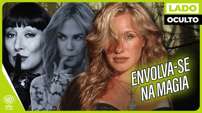 A thumbnail with the text "LADO OCULTO" and "ENVOLVA-SE NA MAGIA," featuring three women, including one with a bejeweled tooth and another wearing a gold necklace with an ornate pendant.