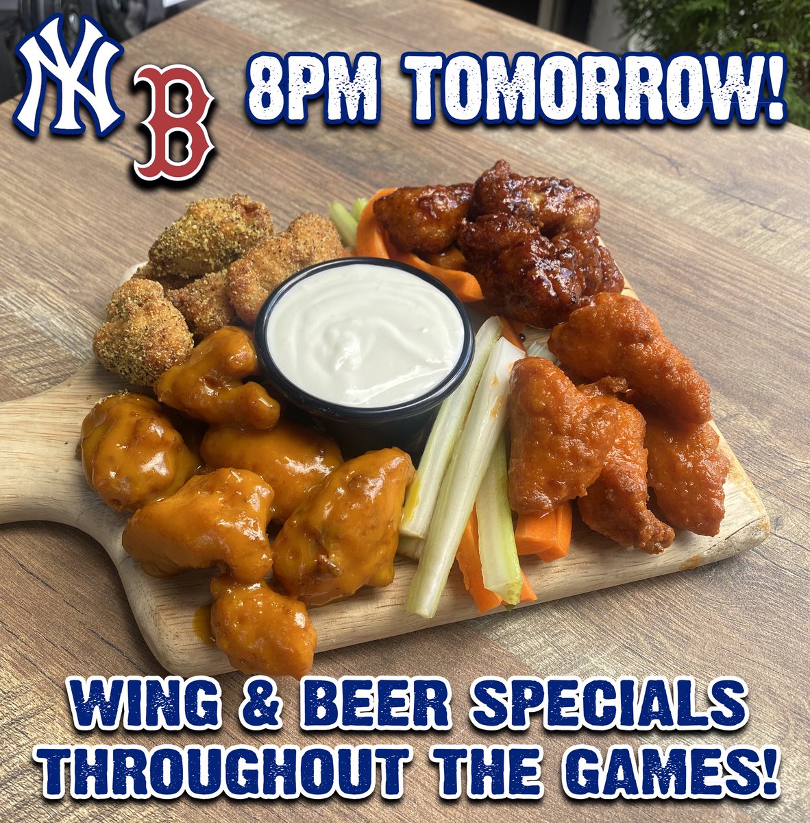 georgekeeleynyc's tweet photo. Come watch the Yankees CRUSH the Red Sox tomorrow night! Enjoy wing and beer specials during the games🍻 Let’s go! ⚾️ #georgekeeley #gknyc #beerisgood #shutupanddrink #drinkamongstfriends https://t.co/SobOYbytuD