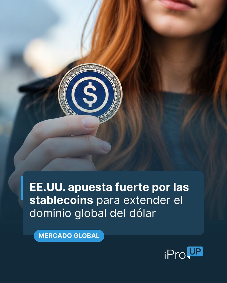 iproup's tweet photo. 🇺🇸 EE.UU. analiza impulsar stablecoins en dólares como parte de su estrategia exterior. Sus emisores ya acumulan cerca de u$s200.000 millones en letras del Tesoro.

📰 Leé la nota completa en el primer comentario 👇

#Stablecoins #Dólar https://t.co/hkWm8JYtRi