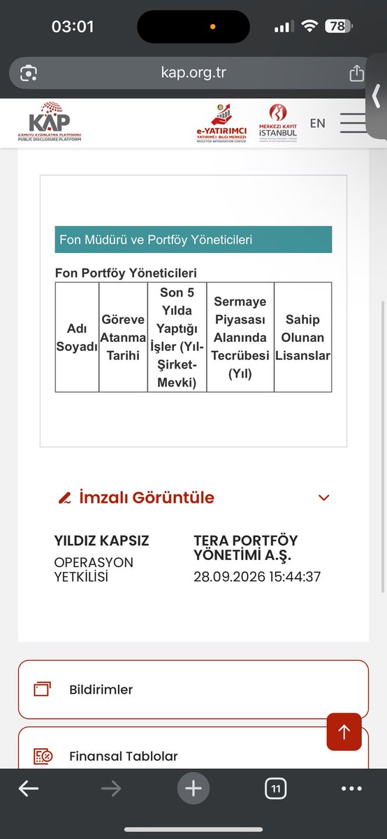 tahtanotlari's tweet photo. ŞAKA GİBİ AMA KAP’TA GÖRDÜĞÜMÜZ TABLO BU

TMV yatırımcısı günlerdir parasının durumunu ve sürecin nasıl ilerleyeceğini öğrenmeye çalışıyor.

Tera Portföy ise bugün TMV için KAP’a “Fon Müdürü ve Portföy Yöneticileri” bildirimi gönderiyor.

Bildirimi açıyoruz…

Fon Portföy Yöneticileri tablosu BOMBOŞ.

Ne isim var.
Ne atanma tarihi var.
Ne tecrübe bilgisi var.
Ne de lisans bilgisi var.

TMV’yi şu an kim yönetiyor?

Yatırımcı olarak bunun açık ve net şekilde açıklanmasını bekliyoruz.

KAP bildirimi:
https://t.co/iPfLNhM1ZP⁠

@spkgovtr

#TMV #TeraPortföy #FonMağdurları #SPK #paramıznerede #halkınsesiniduyun