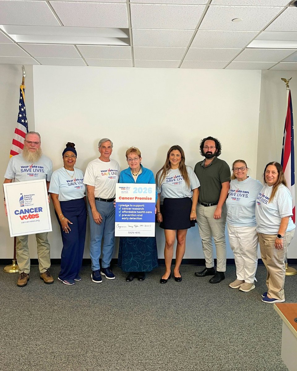 Marcy_Kaptur's tweet photo. Thank you to the @ACSCAN  and to the advocates from Putnam County, Toledo, and across Ohio who shared their powerful stories today.

Funding cancer research should never be a partisan fight, and I'll keep working alongside both parties to make sure we’re investing in this life-saving research. A cancer diagnosis is hard enough. No one should have to fight for their life while fighting the health care system at the same time. That’s why I’m fighting to lower the cost of screenings and treatment, expand access to quality care close to home, and restore the funding to Medicare and Medicaid that was cut by the Big Bonanza for Billionaire’s Bill.

Thank you to the advocates, survivors, and families who shared their stories and are leading this fight. I’ll keep fighting  with you in Washington.
