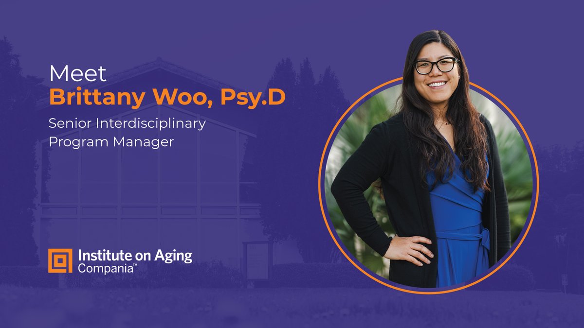 IOASFBAY's tweet photo. Meet Brittany Woo, Psy.D, clinical psychologist and Senior Interdisciplinary Program Manager at Compania.

Her expertise in grief, transitions, and emotional support makes her an invaluable part of our team.

https://t.co/SXdBJdbdK8 

#Compania #InstituteOnAging #MeetTheTeam https://t.co/grsokJJ7Vk
