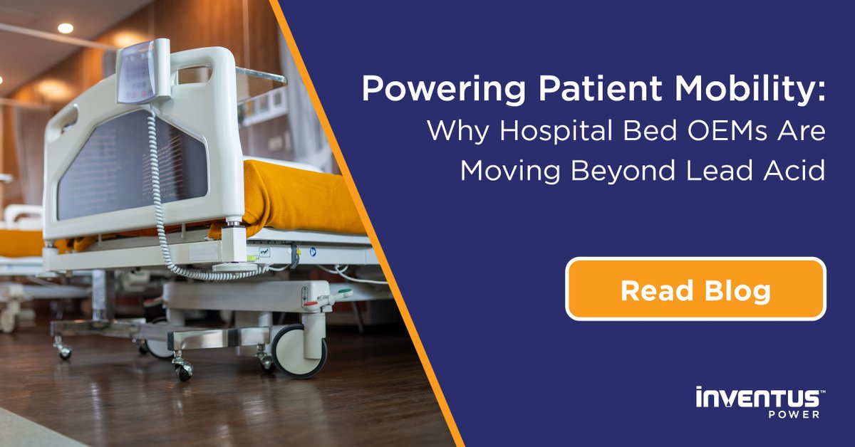InventusPower's tweet photo. Lead acid hospital bed batteries can mean frequent replacements and more maintenance as transport demands grow. Lithium iron phosphate (LFP) offers longer life, reliable power and faster charging.

Read our blog to see why OEMs are making the switch:
https://t.co/ygMAtjRafX https://t.co/7svXg5IOtF
