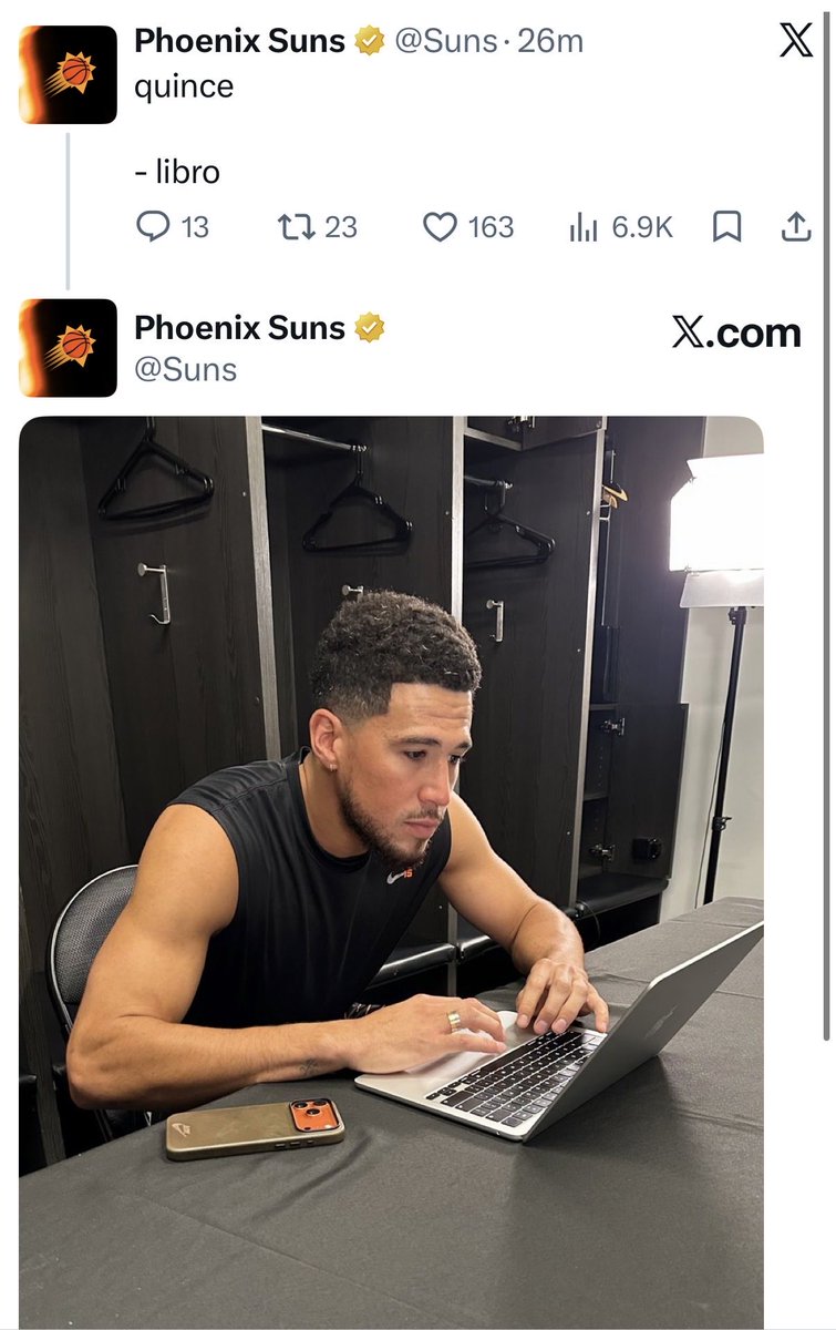 SunsLead's tweet photo. Love these check-ins they’re doing with the guys, really gets to showcase their personalities and why Suns basketball can’t come soon enough 🌄☀️ https://t.co/oRvzDUab0Z